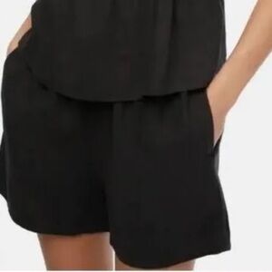 {WeWoreWhat} Brand New Black Linen Blend Pull On Shorts
